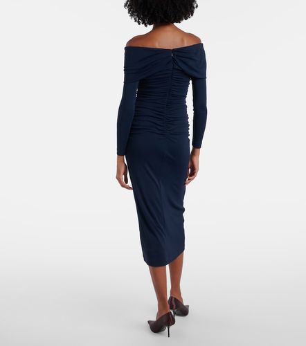 Abito midi off-shoulder con ruches - Carolina Herrera - Modalova