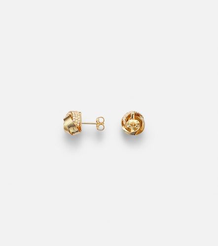 Pendientes Tri-Link de oro de 14 ct con diamantes - Sydney Evan - Modalova