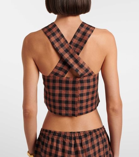 Asceno Checked linen top - Asceno - Modalova