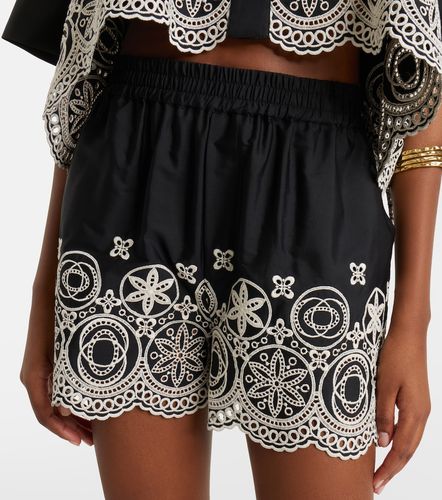 Shorts Pull-Up in cotone con ricamo - La DoubleJ - Modalova