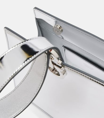 Gancini Small metallic leather clutch - Ferragamo - Modalova