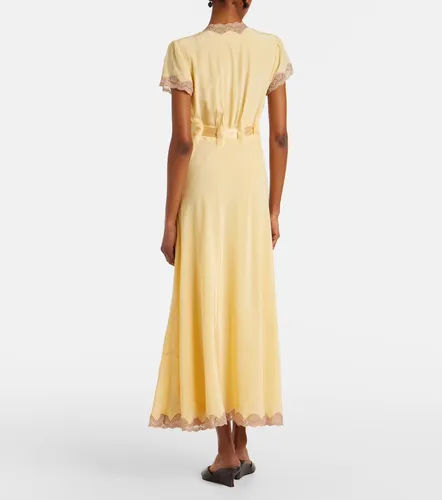 Vestido largo Marlice de seda con encaje - Rixo - Modalova
