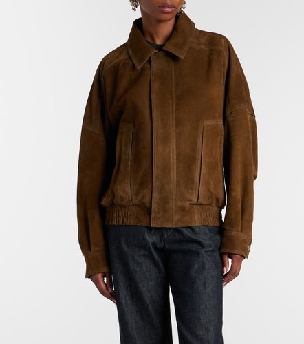 Dalma suede blouson jacket - Nour Hammour - Modalova