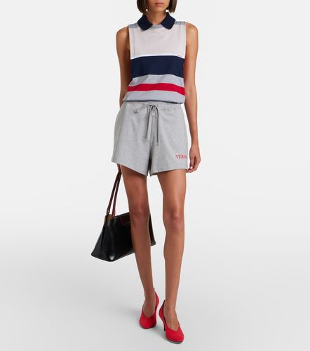 Versace Logo cotton jersey shorts - Versace - Modalova