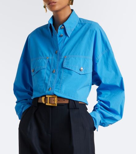 Camicia cropped Medusa in popeline di cotone - Versace - Modalova