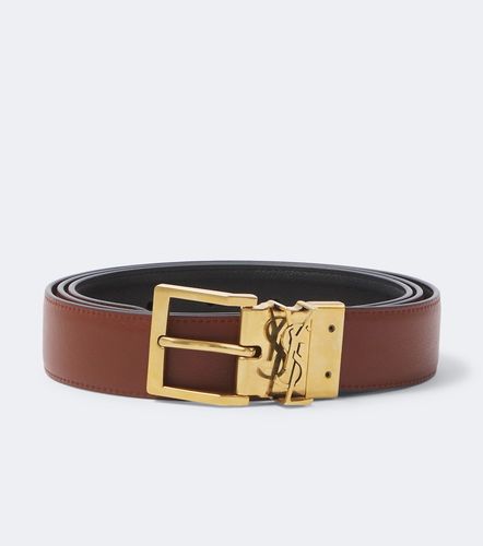 Cassandre reversible leather belt - Saint Laurent - Modalova
