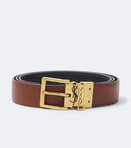 Vadim Cassandre reversible leather belt - Saint Laurent - Modalova
