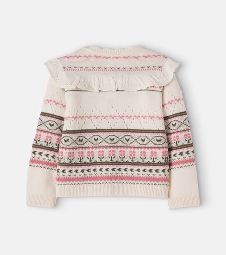 Jersey intarsia Mignonne con volantes - Bonton - Modalova