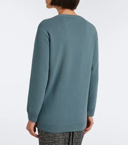 Lace-trimmed virgin wool sweater - Valentino Garavani - Modalova