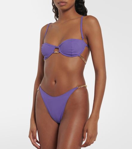 Top de bikini ribeteado con cadena - Stella McCartney - Modalova