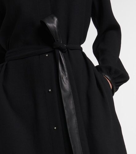 Hemdblusenkleid mit Lederimitat - Vince - Modalova