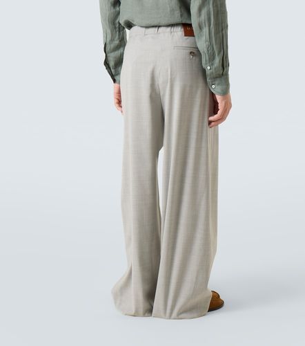 Pantaloni in lana a gamba larga - Loewe - Modalova
