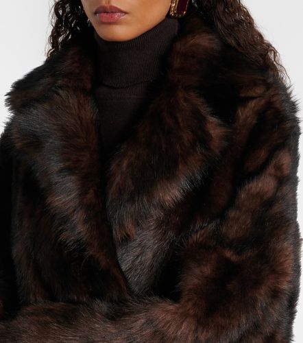 Uma shearling wrap coat - Nour Hammour - Modalova