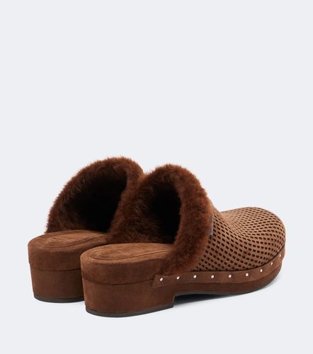 Mules in suede e shearling - Brunello Cucinelli - Modalova