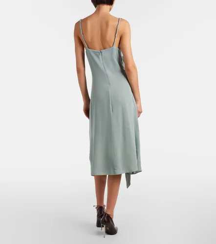 Vestido midi de seda con lazo - Acne Studios - Modalova
