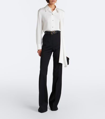 Blusa de satén de seda drapeada - Vince - Modalova
