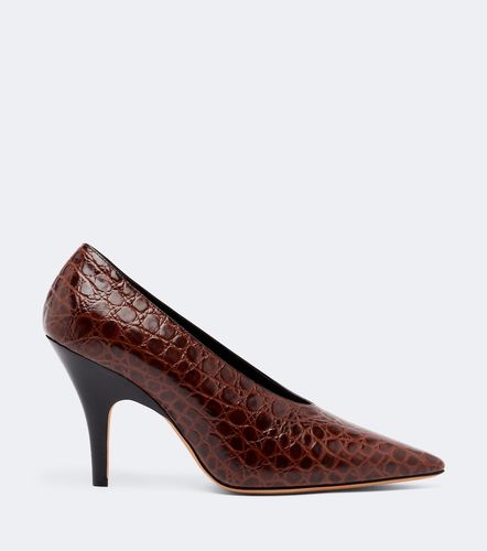 Petra croc-effect leather pumps - Le Monde Beryl - Modalova