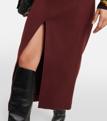 Front-slit wool-blend midi skirt - Patou - Modalova