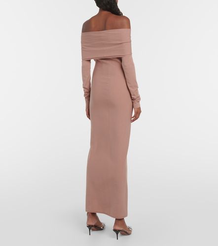Alaïa Abito midi in jersey con scollo bardot - Alaia - Modalova