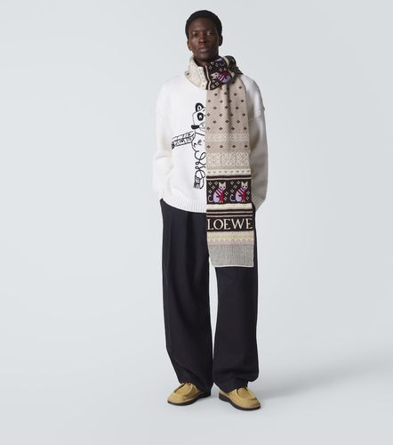 X Louis Wain wool-blend jacquard scarf - Loewe - Modalova