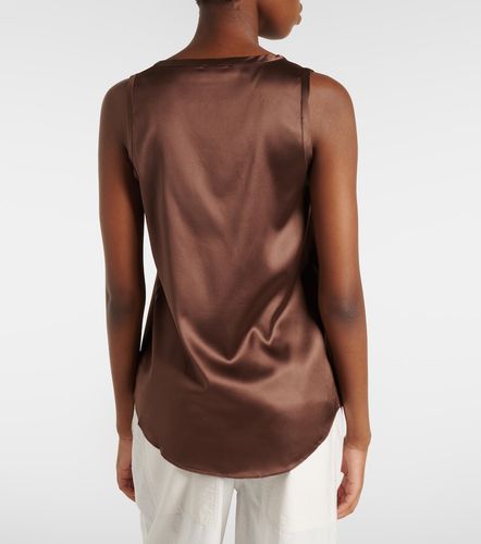 Silk-blend satin tank top - Brunello Cucinelli - Modalova