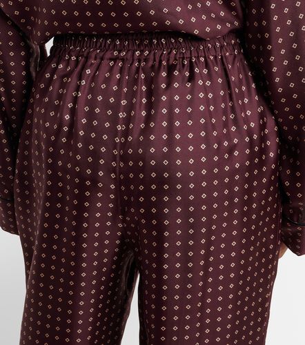 Printed silk satin pajama pants - Saint Laurent - Modalova