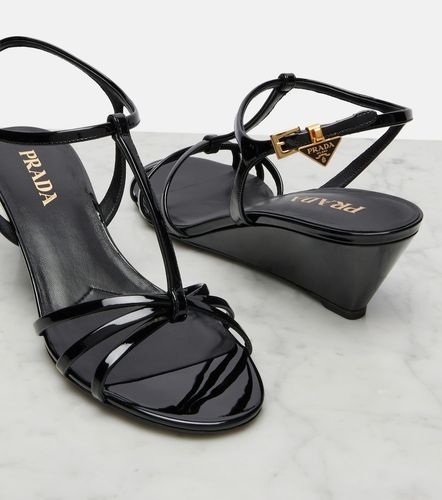 Prada Patent leather wedge sandals - Prada - Modalova