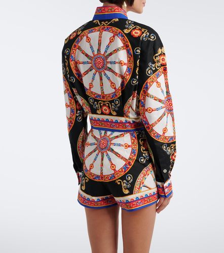 Camicia cropped Carretto in cotone - Dolce&Gabbana - Modalova