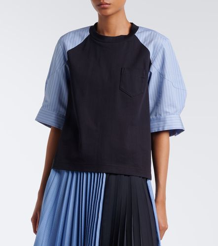 Sacai T-shirt in cotone a righe - Sacai - Modalova