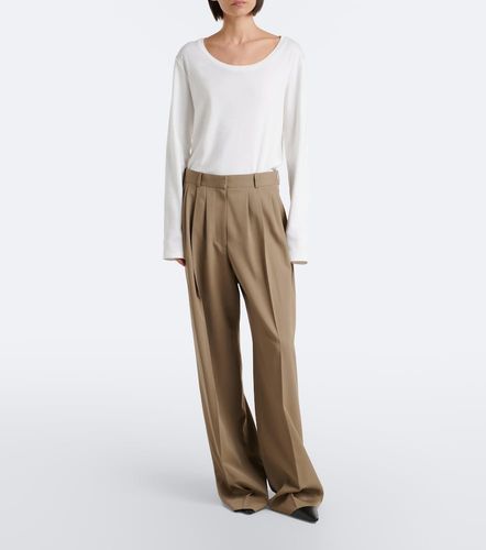 Daniela pleated wool wide-leg pants - The Row - Modalova