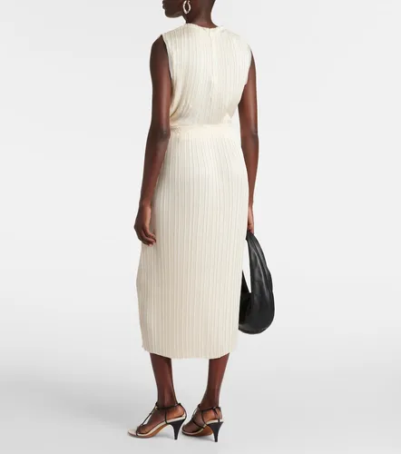 Vince Pleated satin midi skirt - Vince - Modalova