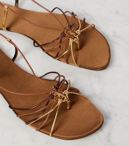 Babylone Cassandre leather sandals - Saint Laurent - Modalova