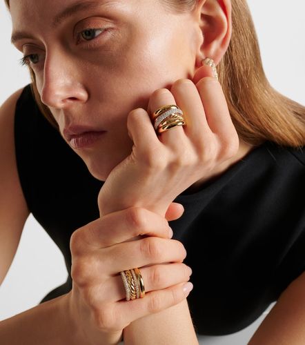 DY CrossoverÂ® 18kt ring with diamonds - David Yurman - Modalova