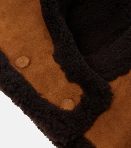 Cappuccio in suede con shearling - Yves Salomon - Modalova