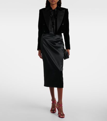 Cropped-Blazer aus Samt - Dolce&Gabbana - Modalova