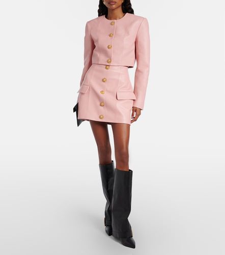 Balmain Minirock aus Leder - Balmain - Modalova