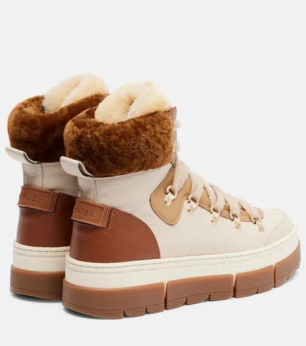 Vaduz shearling-trimmed leather ankle boots - Bogner - Modalova