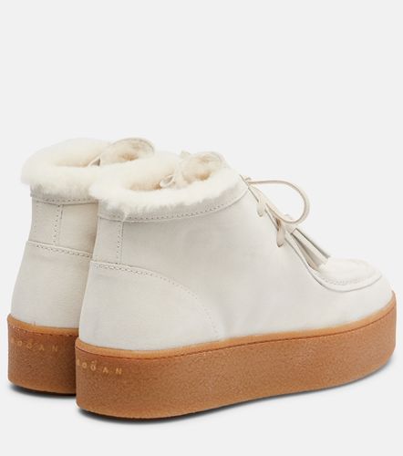 Stivaletti in suede con shearling - Hogan - Modalova