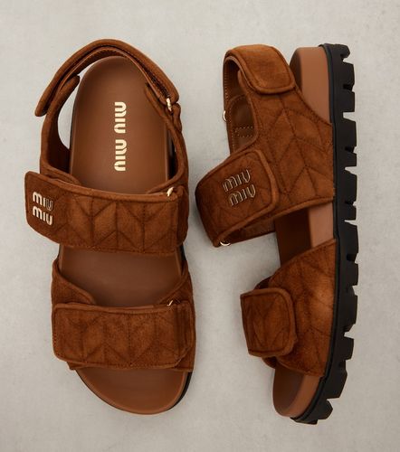 Miu Miu Quilted suede sandals - Miu Miu - Modalova