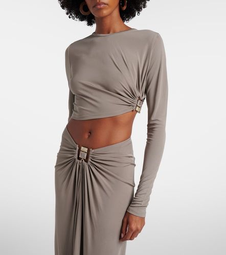 Bezel Quartz asymmetric jersey crop top - Christopher Esber - Modalova