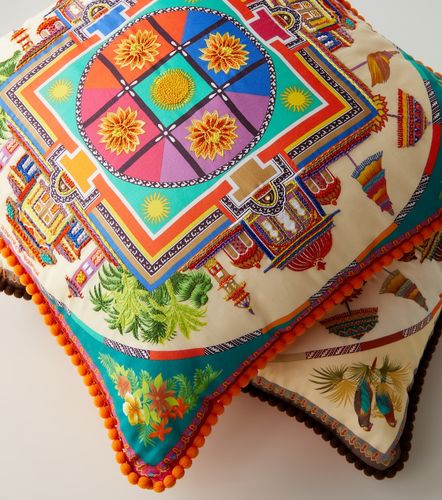 Cuscino Shanti in cotone con stampa e ricamo - Etro - Modalova