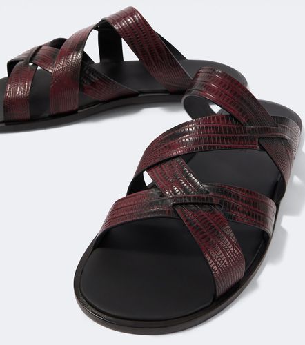Marvin croc-effect leather slides - Manolo Blahnik - Modalova