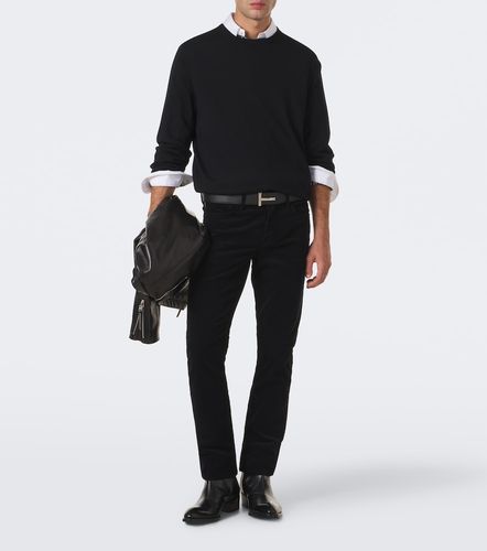 Pantaloni slim in velluto a coste di cotone - Tom Ford - Modalova