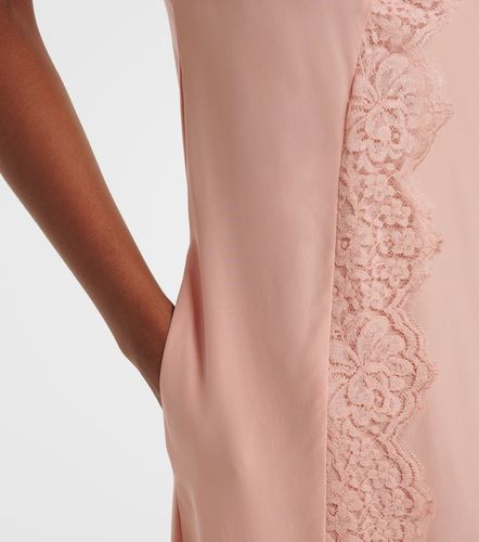 Vestido midi de seda con encaje - Stella McCartney - Modalova