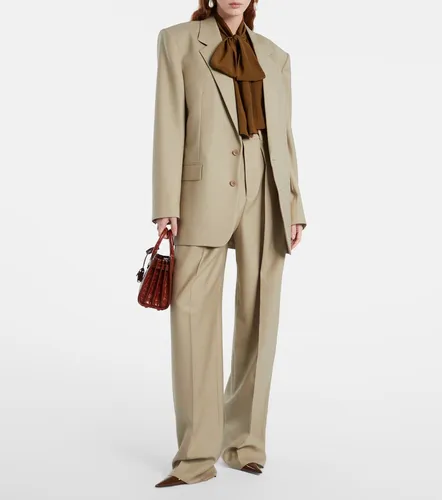 Wool and silk wide-leg pants - Saint Laurent - Modalova