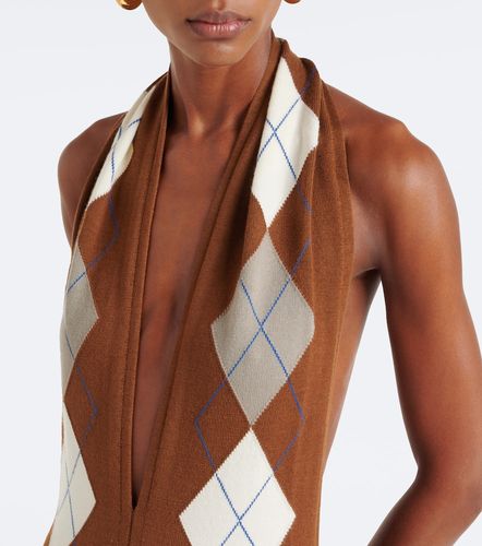 Mugler Argyle virgin wool bodysuit - Mugler - Modalova