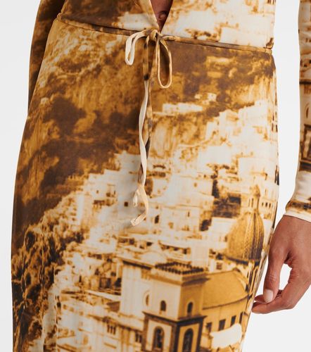 Falda midi Porta de malla estampada - Staud - Modalova