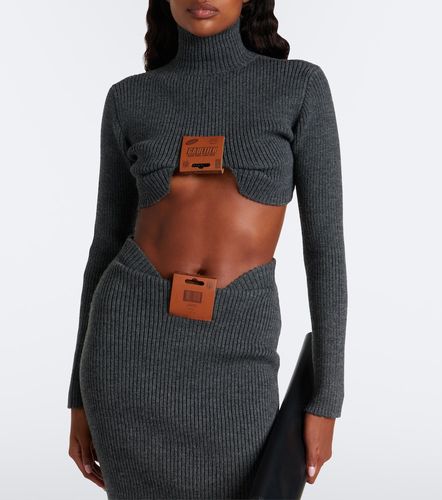 Cropped wool-blend turtleneck sweater - Jean Paul Gaultier - Modalova