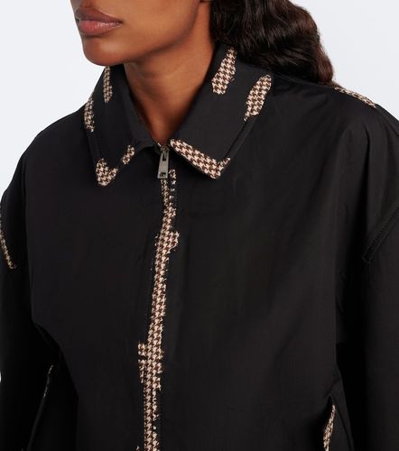 Houndstooth devore cotton blouson jacket - Prada - Modalova