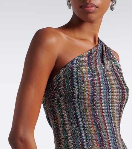 Abito lungo in lamé a zig zag con paillettes - Missoni - Modalova